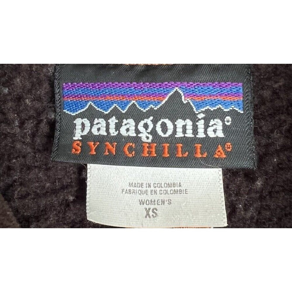Patagonia Synchilla Jacket Women’s XS Full Zip Ribbed Knit Brown Outdoors Hike - Picture 8 of 9
